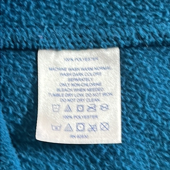 LANDS END WOMENS QUARTER ZIP FLEECE SZ 1X TEAL BLUE GREEN POLARTEC OUTDOORWEAR - Picture 6 of 7